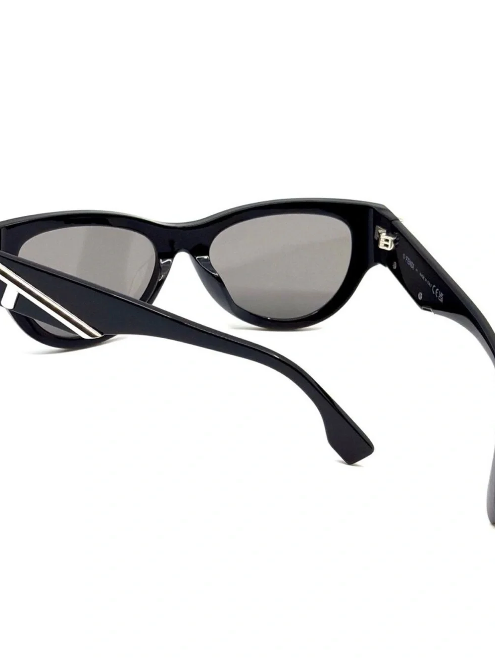 NEW Fendi FE40135I 01A Shiny Black/Smoke Women Sunglasses Set Authentic